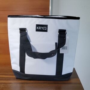 KRYO 16x13x5" White Cooler Bag Picnic Wine Lunch Day Trip Insulated Thermal Tote